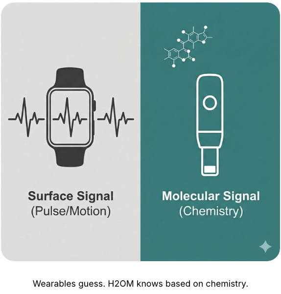 Comparison of Wearables vs H2OM